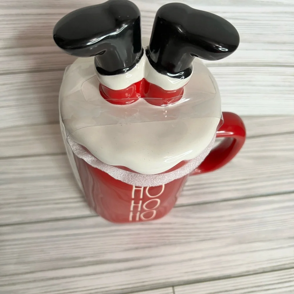 Rae Dunn NEW Red HO HO HO Santa claus Microwave safe Christmas Coffee Mug - Picture 11 of 11